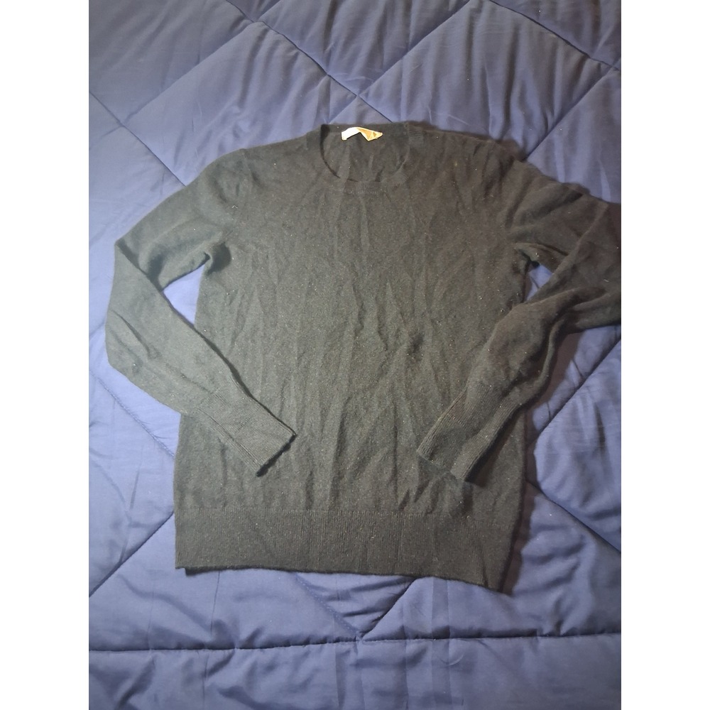 Everlane‎ Womens Black Cashmere Blend Crewneck Sweater Size XS RN139393